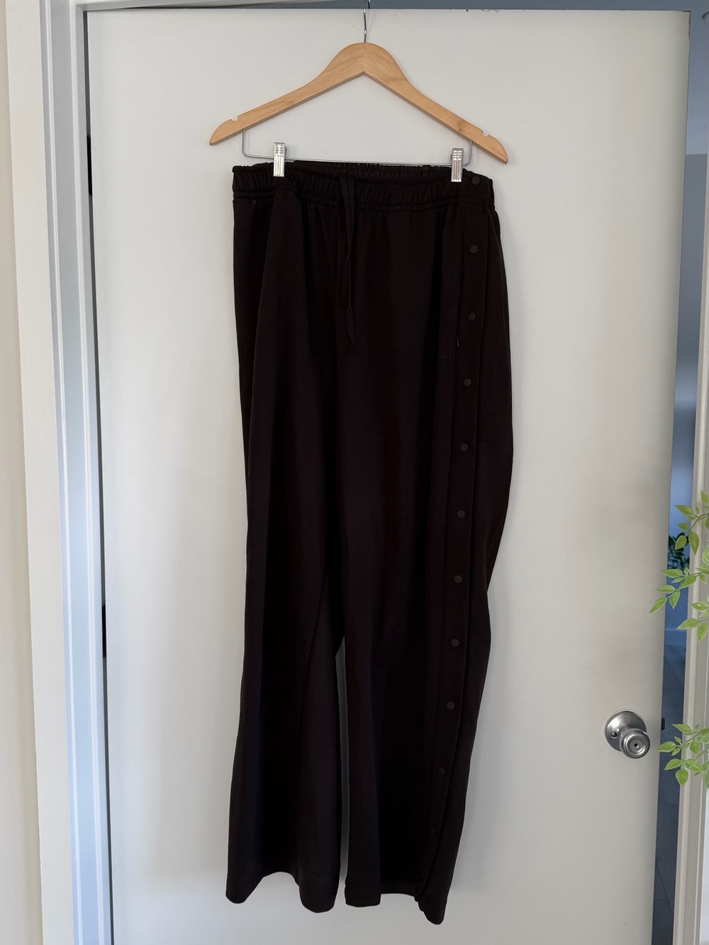 NikeSKIMS Brown Snap Side Wide Leg Track Pants